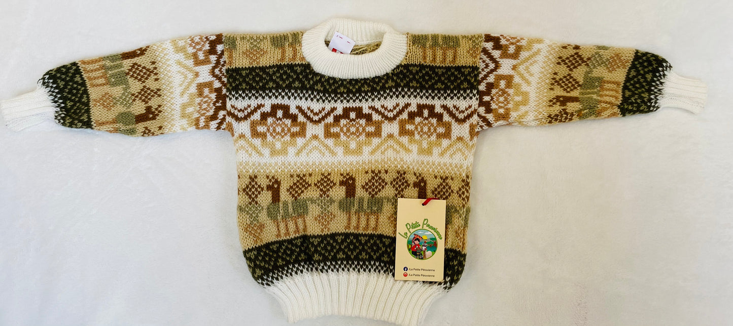 Pull-over péruvien pour bébé
