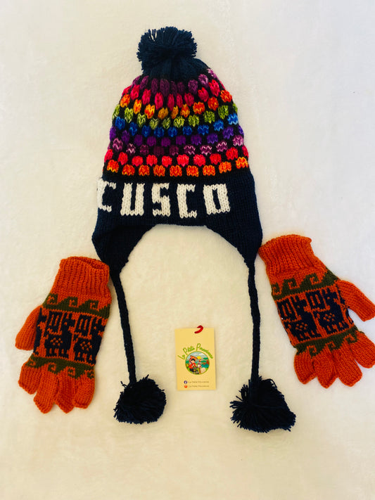 Offre du Moment: Coffret Bonnet Péruvien + Mitaines (Adultes)