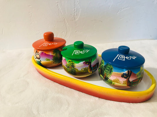 Plateau avec 3 petites bols